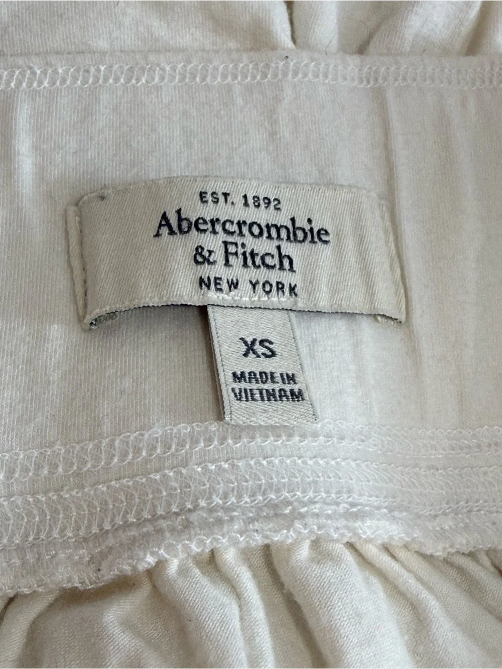 Abercrombie & Fitch Ivory Pocket Mini Skirt XS Soft Stretch Cottagecore boho
